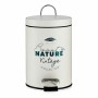 Papelera Nature Vintage Blanco Negro Acero Plástico 3 L (6 Unidades)