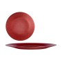 Assiette plate Rouge verre Ø 32 cm (12 Unités)