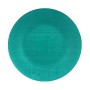 Assiette plate Turquoise verre Ø 32 cm (12 Unités)