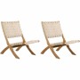 Chaise de jardin Beau Rivage Beige 75 x 73 x 60 cm Pliable 2 Unités