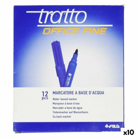 Ensemble de Marqueurs Tratto Office Fine Bleu (10 Unités)