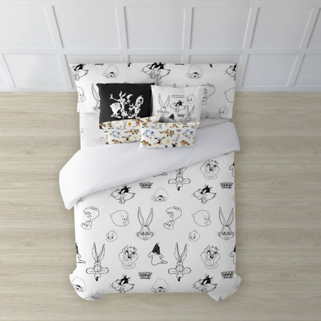 Housse de Couette Looney Tunes Looney B&W 180 x 220 cm