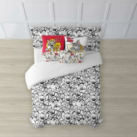 Funda Nórdica Tom & Jerry B&W Blanco black 220 x 220 cm