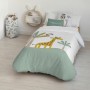 Housse de Couette Kids&Cotton Jeddah Big Blanc Menthe 180 x 240 cm