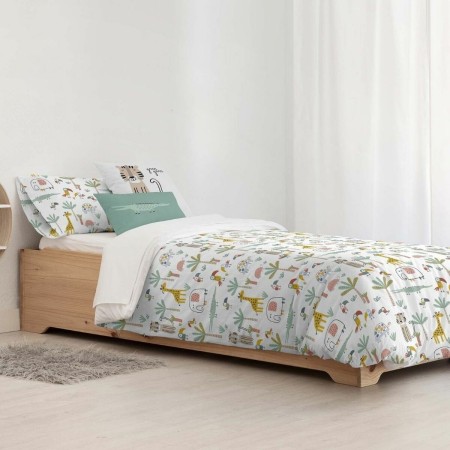 Housse de Couette Kids&Cotton Jeddah Small Blanc Menthe 180 x 240 cm