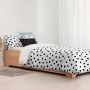 Housse de Couette Kids&Cotton Kibo Blanc Noir 180 x 240 cm