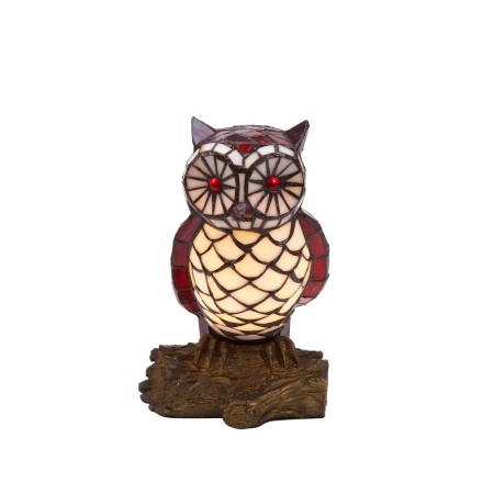 Lampe de bureau Viro Tiffany Multicouleur 60 W 22 x 30 x 19 cm Hibou