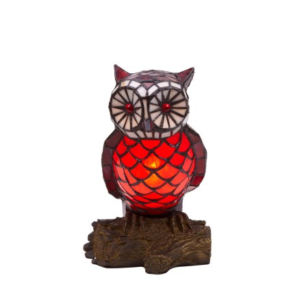 Lampe de bureau Viro Tiffany 60 W 22 x 30 x 19 cm Hibou