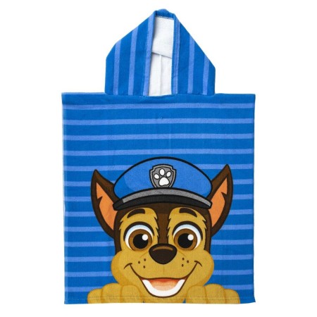 Serviette poncho avec capuche The Paw Patrol Bleu 50 x 115 cm