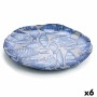 Assiette plate Quid Mar de Viento Bleu verre (Ø 32 cm) (Pack 6x)