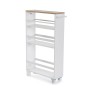 Chariot de Cuisine Versa Blanc Métal Bois MDF 15 x 79 x 50 cm