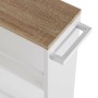 Chariot de Cuisine Versa Blanc Métal Bois MDF 15 x 79 x 50 cm