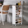 Carro de Cocina Versa Blanco Metal Madera MDF 15 x 79 x 50 cm