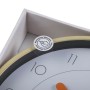 Horloge Murale Versa Blanc Marron Plastique Quartz 4 x 30 x 30 cm