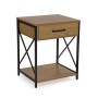 Table de Nuit Versa Noir PVC Bois Métal 40 x 60 x 48 cm