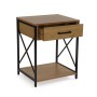 Table de Nuit Versa Noir PVC Bois Métal 40 x 60 x 48 cm