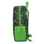 Mochila Escolar 3D Minecraft Negro Verde 27 x 33 x 10 cm