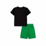 Conjunto Deportivo para Niños Jordan Jumpman Ft Short Negro Verde 2 Piezas