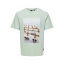 Camiseta de Manga Corta Hombre Only & Sons Onskolton Reg Beach Surf Verde