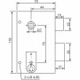 Cerradura Yale 12,5 x 7 x 18 Caqui Acero Inoxidable Rectangular Puertas