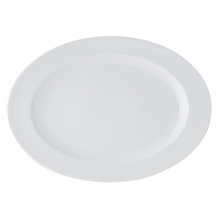 Assiette plate Ariane Brasserie Céramique Blanc (32 x 23 cm) (Pack 4x)