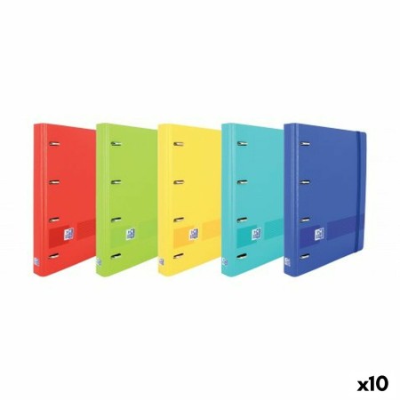 Carpeta de anillas Oxford Live & Go Multicolor A4+ (10 Unidades)