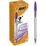 Set de Bolígrafos Bic Cristal Fun Púrpura 1,6 mm (18 Unidades)