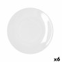 Assiette Bidasoa Glacial Coupe Céramique Blanc (25 cm) (Pack 6x)