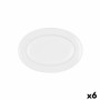 Plat à Gratin Bidasoa Glacial Céramique Blanc (26 x 18 cm) (Pak 6x)