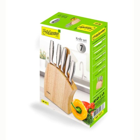 Ensemble de couteaux de cuisine et support Feel Maestro MR-1411 Bois