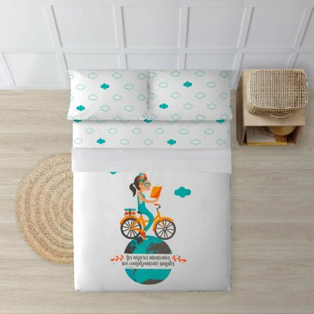 Jeu de draps Decolores Bici Multicouleur 210 x 270 cm