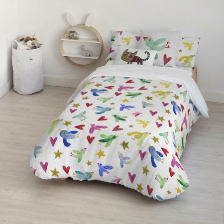 Housse de Couette Decolores Ocells Multicouleur 260 x 240 cm