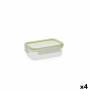 Boîte à lunch Quid Greenery 475 ml Transparent Plastique (Pack 4x)