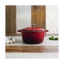 Casserole avec Couvercle Bidasoa Rouge Métal (3,7 L)