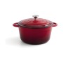 Casserole avec Couvercle Bidasoa Rouge Métal (3,7 L)