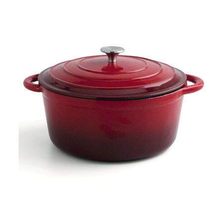 Casserole avec Couvercle Bidasoa Rouge Métal (6 L)