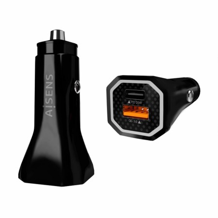 Chargeur de voiture Aisens ASCH-CAR2PQC-BK