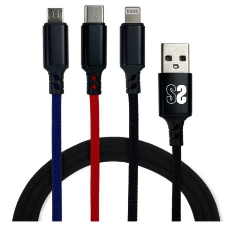 Câble Micro USB Subblim SUB-CAB-3IN101 Noir 1 m