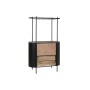 Botellero Home ESPRIT Negro Natural Metal Abeto 90 x 36 x 150 cm