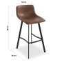 Tabouret Versa Edvin Marron 49 x 88 x 42 cm (2 Unités)