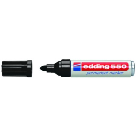 Marqueur permanent Edding 550-01 Noir 200 Pièces