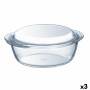 Casserole avec Couvercle Pyrex Essentials Transparent 2,1 L (3 Unités)