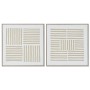 Cadre Home ESPRIT Blanc Beige Scandinave 83 x 4,5 x 83 cm (2 Unités)