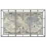 Jeu de 3 tableaux Home ESPRIT Blanc Noir Mappemonde 222 x 8 x 140 cm (3 Pièces)