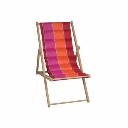 Chaise longue Jardin Prive Rouge Rayures 106 x 55 x 95 cm