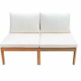 Canapé de jardin Alma Blanc Marron Bois d'acacia 124 x 70 x 77,5 cm