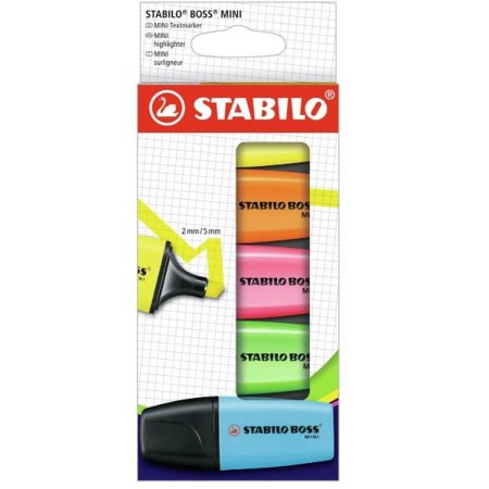 Surligneur Stabilo 07/5-2-01 Multicouleur 5 Pièces