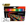 Ensemble de Marqueurs Bic 978035 Noir Multicouleur (24 Pièces)