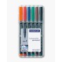 Marqueur permanent Staedtler 318 WP6 1 mm Noir Multicouleur