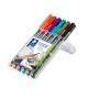 Rotulador permanente Staedtler 318 WP6 1 mm Negro Multicolor